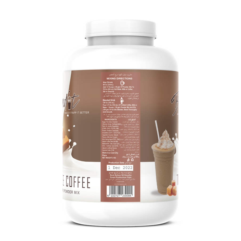 TOFFEE COFFEE FRAPPE MIX Blendit Frappe